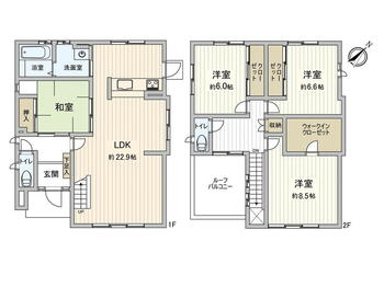 宮島口東２（宮島口駅）　３３９０万円 3390万円、4LDK、土地面積209.75m<sup>2</sup>、建物面積115.52m<sup>2</sup> 間取図