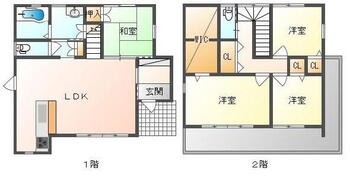 金岡東町２（西大寺駅）　２９９９万円 2999万円、4LDK、土地面積149.19m<sup>2</sup>、建物面積98.54m<sup>2</sup> 対面キッチン、L字型バルコニー。1坪バスや畳コーナーなど、人気の間取りです。