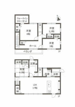 鶴の浦３　２８００万円 2800万円、4LDK+S（納戸）、土地面積178.4m<sup>2</sup>、建物面積114.59m<sup>2</sup> 