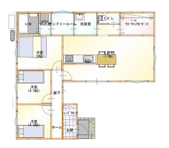 彦島迫町５（下関駅）　３３９０万円 3390万円、3LDK、土地面積178.19m<sup>2</sup>、建物面積79.29m<sup>2</sup> 間取り図