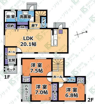 新庄町（安芸長束駅）　３９８０万円 3980万円、3LDK、土地面積227.31m<sup>2</sup>、建物面積103.92m<sup>2</sup> 