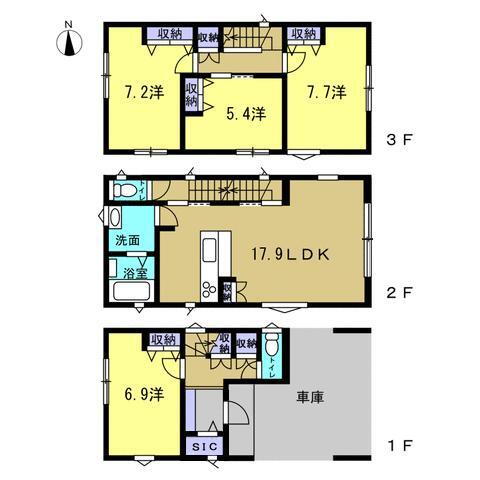 広島県広島市南区宇品御幸３ 宇品四丁目駅 新築一戸建て 物件詳細