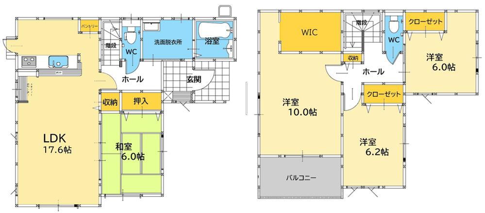 よかタウンのデザイン住宅「Ｂｌｏｏｍ」小倉北区熊本３丁目１期 3798万円、4LDK、土地面積142.54m<sup>2</sup>、建物面積115.09m<sup>2</sup> ◎間取り図