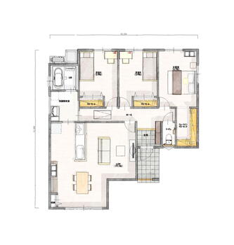 大字曲手　３５００万円 3500万円、3LDK、土地面積203.33m<sup>2</sup>、建物面積88.68m<sup>2</sup> 26坪3LDK＋小屋裏収納