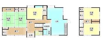 南郷町中村乙（南郷駅）　６９９万円 699万円、5LDK、土地面積218.09m<sup>2</sup>、建物面積134.75m<sup>2</sup> 