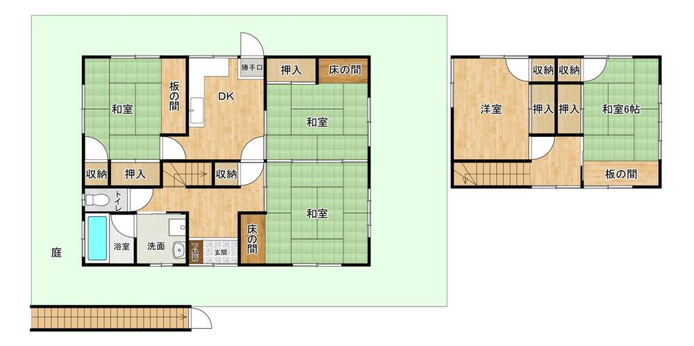 大里戸ノ上４（門司駅）　３８０万円 380万円、5DK、土地面積171.75m<sup>2</sup>、建物面積105.84m<sup>2</sup> 部屋数が多いので家族が多い方にもお薦めです。