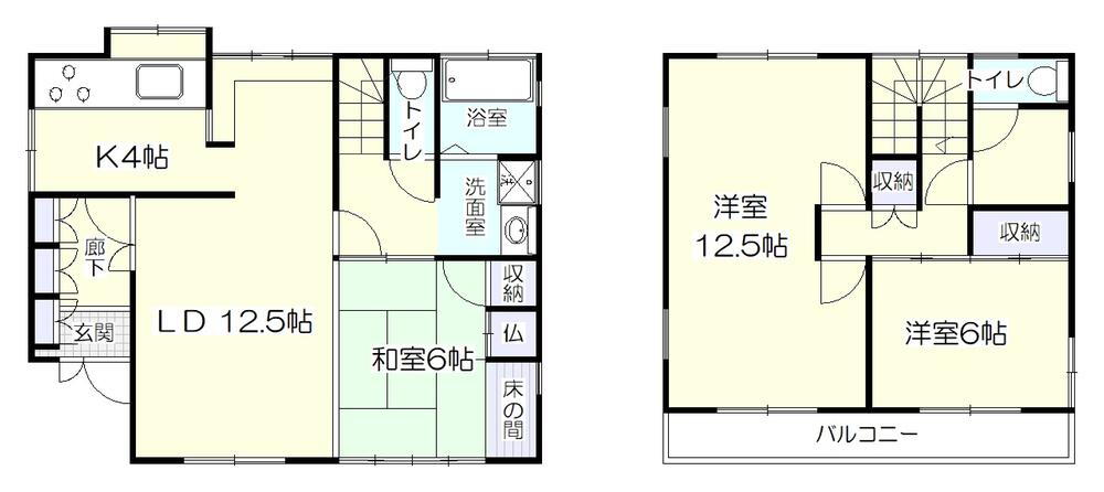 吉野町　１７９０万円 1790万円、3LDK、土地面積165.19m<sup>2</sup>、建物面積97.33m<sup>2</sup> ファミリーに丁度いい広さの3LDKの間取りです。