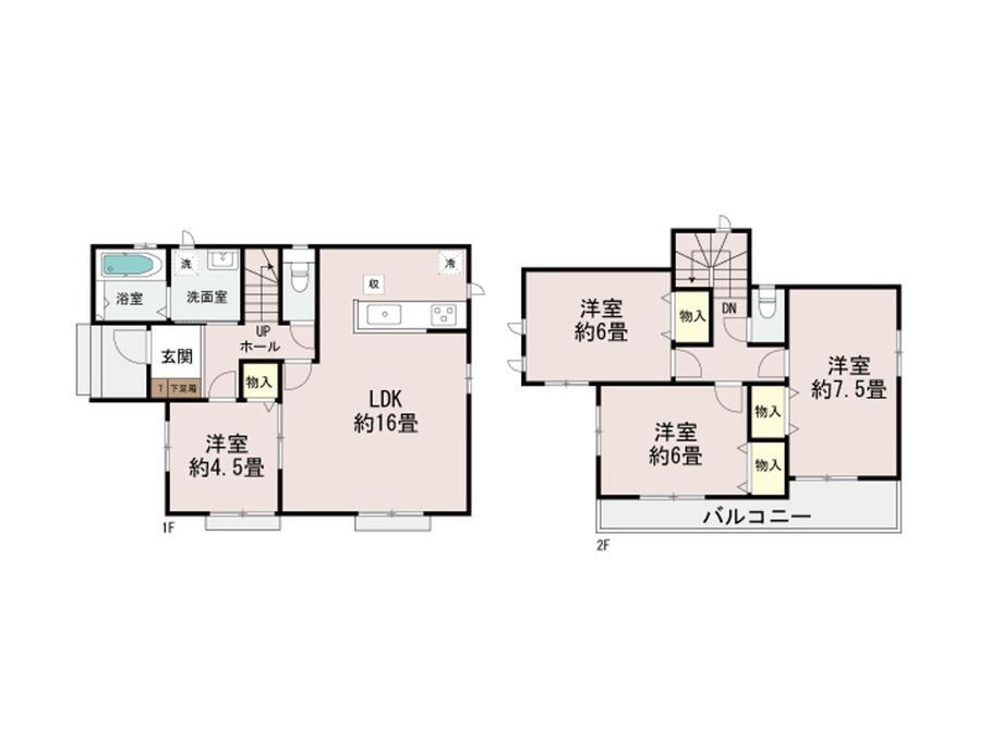 宮崎市中村西１期１棟（１号棟） 2790万円、4LDK、土地面積136.7m<sup>2</sup>、建物面積93.98m<sup>2</sup> 全居室収納付きで便利です。