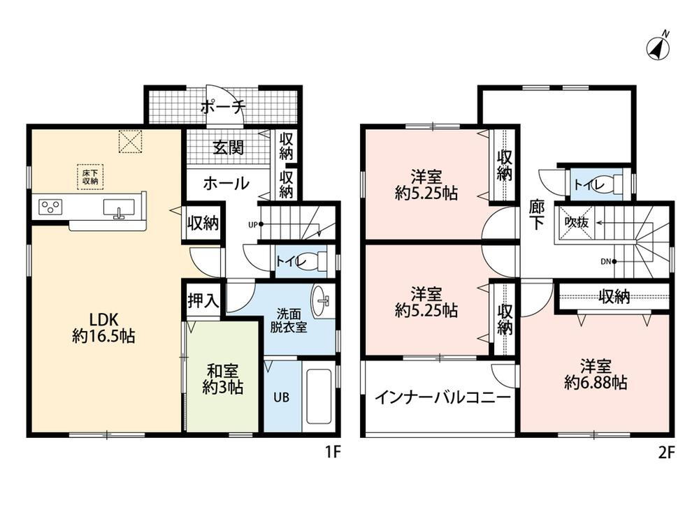 津古（三国が丘駅）　３０４８万円 3048万円、4LDK、土地面積169.48m<sup>2</sup>、建物面積109.3m<sup>2</sup> LDK広々16帖＋和室3帖♪家族で共有できるリビング収納☆全居室収納完備♪陽当たり・風通し良好！南面バルコニー＾＾