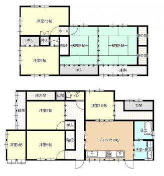 大和町大字尼寺　３９８万円 398万円、7DK、土地面積191.37m<sup>2</sup>、建物面積88.43m<sup>2</sup> 