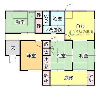 上津町（久留米高校前駅）　１３００万円 1300万円、4DK、土地面積282.01m<sup>2</sup>、建物面積83.03m<sup>2</sup> 