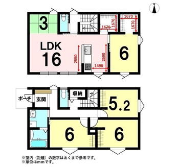 三日月町長神田（小城駅）　２４９０万円 2490万円、4LDK、土地面積156.42m<sup>2</sup>、建物面積108.47m<sup>2</sup> 【三日月町長神田　A号棟】<BR>・LDK16帖<BR>・土地47.31坪 /建物32.81坪