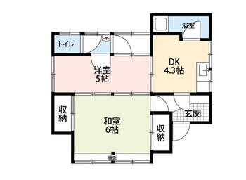 立山１（諏訪神社駅）　１５０万円 150万円、2DK、土地面積70.99m<sup>2</sup>、建物面積40.85m<sup>2</sup> 間取り図。