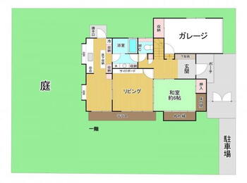 観世音寺１（都府楼前駅）　３３９０万円 3390万円、4LDK、土地面積285.14m<sup>2</sup>、建物面積121.66m<sup>2</sup> 【１Ｆ間取り図】