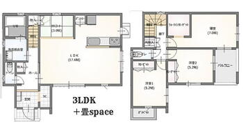 篠原西２　２８９０万円 2890万円、3LDK+S（納戸）、土地面積149.64m<sup>2</sup>、建物面積96.88m<sup>2</sup> 3LDK＋畳スペース<BR>SIC、各階ホール収納、WIC等収納スペース豊富です。