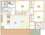 大字熊野　３０６０万円 3060万円、3LDK、土地面積205.53m<sup>2</sup>、建物面積79.49m<sup>2</sup> （21号棟）平屋建物完成予想図