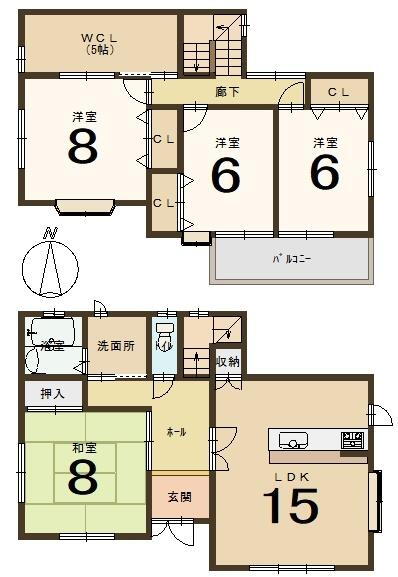 京都府城陽市寺田東ノ口 1980万円 4SLDK