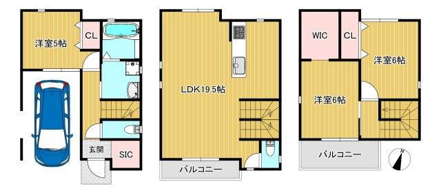 大阪府堺市西区上野芝向ヶ丘町１ 2780万円 3LDK