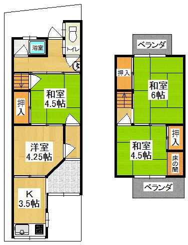 大阪府東大阪市稲田本町１ 中古テラスハウス