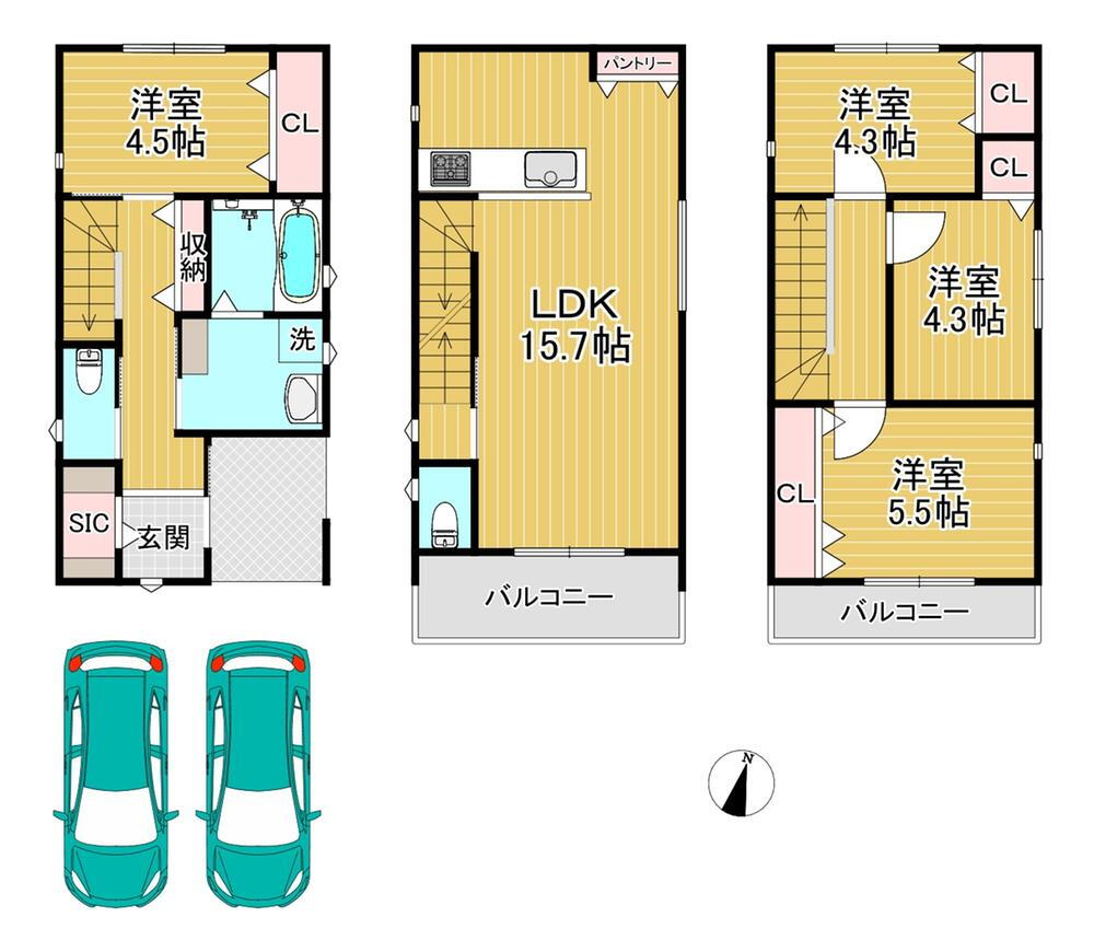 大阪府大阪市阿倍野区丸山通２ 5480万円 4LDK