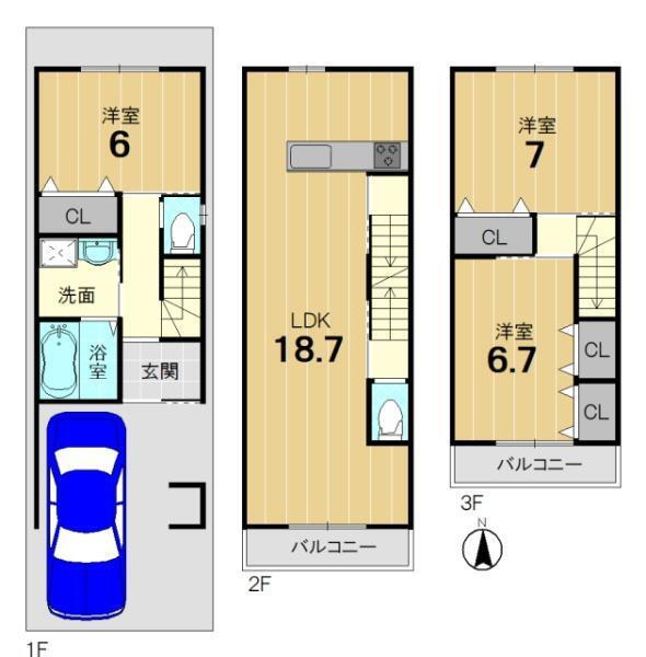 京都府京都市右京区西院上今田町 4480万円 3LDK