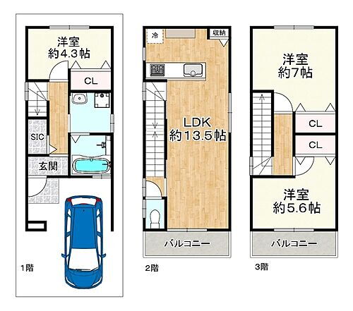 大阪府大阪市港区池島3丁目 朝潮橋駅 新築一戸建て 物件詳細