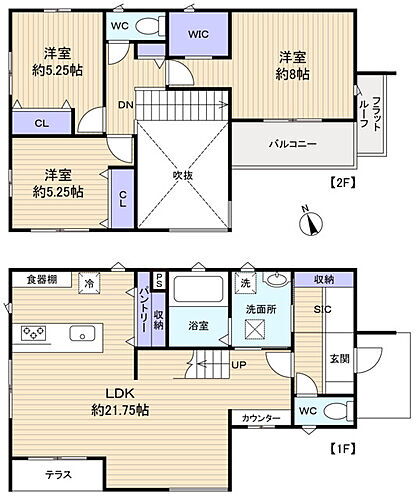 上高野新築分譲住宅全１棟 収納スペースを十分に確保した3LDK　