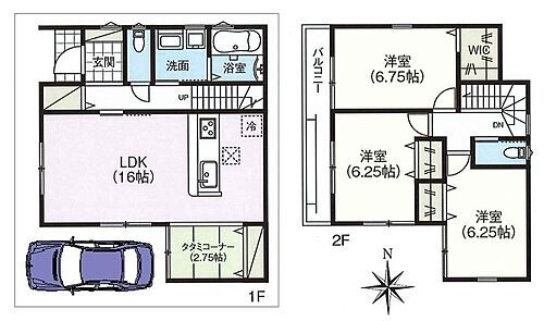八尾市中田５丁目 【3LDK＋駐車スペース】リビングにタタミコーナー、主寝室にウォークインクローゼット完備です♪