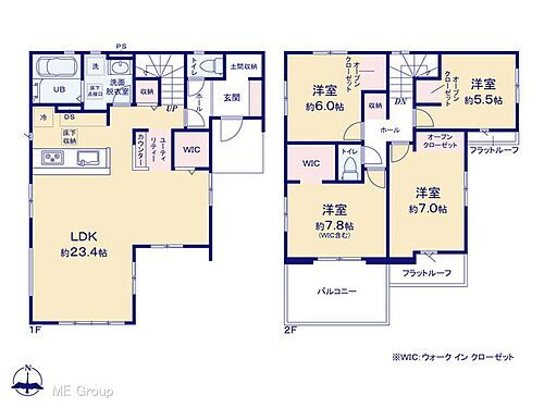 草加市谷塚上町「コンサルティング１　課」新築　３期　全２棟 南から明るい光が射し込む陽だまり空間