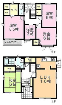 宇都宮市立伏町　中古住宅 【間取図】