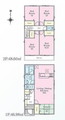 田名～全１９棟の新築分譲住宅～　１６号棟 間取り図