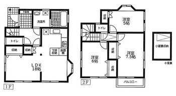 綾瀬市寺尾西２丁目　～Ｈ１２年築・新規リフォーム済～ 【間取り図：3LDK】各居室収納やリビング収納など収納豊富な間取りになります。