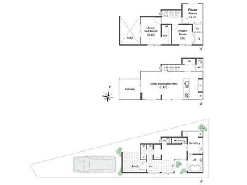 西宮市大屋町戸建　全１区画 間取り