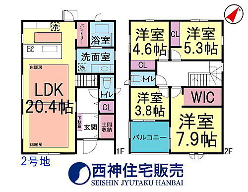  4LDK、土地面積118.81平米、建物面積107.98平米
