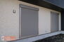 高根沢町石末２３－Ｐ１　１号棟 【防犯設備】現地完成写真。1階リビングには雨風の強い日にも役立つ防犯シャッターがついています。