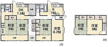 土地面積７０坪越え広々敷地～川越市大字府川　中古戸建～ 【158.99平米】　二世帯住宅の大きさと部屋数が特徴！キッチンが2→趣味で料理教室専用キッチンに！？　お風呂が２つ→ペット専用のシャワールームに！？「やりたかった」がかなうかも！？