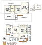 奈良市学園南１丁目 「間取り図」■大家族向けの６LDK+収納付き！全室６帖以上でゆとりのある空間！