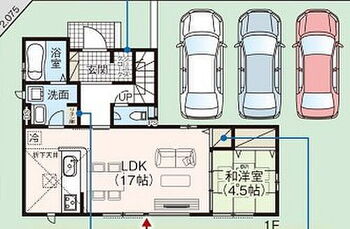 ～ＧＲＡＦＡＲＥ～我孫子市新木野５期 1F間取り図 〜「畳コーナー」のあるＬＤＫ〜 ・リビング脇に和室とは違う「畳コーナー」をご用意。仕切りが無く、一角が畳になっている仕様です。 ・お子様を寝かしつけたり、様々な用途にご利用可能。 