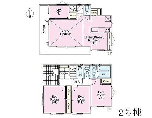 藤沢市鵠沼桜が岡１丁目　新築戸建　全３棟　２号棟