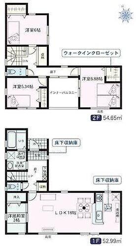 さいたま市西区プラザ第２　新築戸建て 間取図