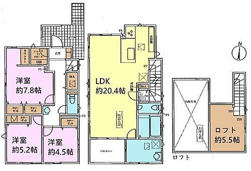 千葉市若葉区桜木北２丁目　５号棟 3LDKの魅力的な間取り！LDKはゆったりとした空間で、ご家族との団らん時間が、より一層充実したものになりますね！家族との仲が深まり、自然と笑顔が増えそうです！