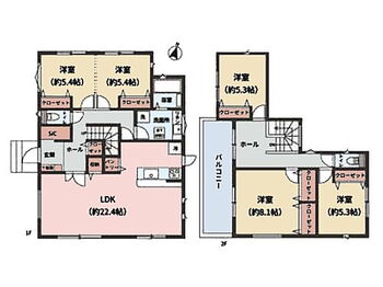 横浜市栄区公田町　新築一戸建て 1階洋室は将来分割可能です！