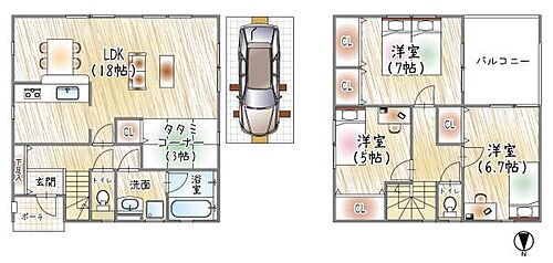 大阪府四條畷市塚脇町 四条畷駅 新築一戸建て 物件詳細