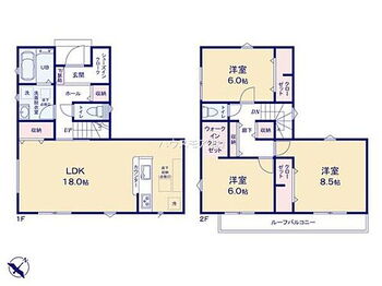 我孫子市新木野４丁目　１号棟　新築戸建て 3LDKの魅力的な間取り！LDKはゆったりとした空間で、ご家族との団らん時間が、より一層充実したものになりますね！家族との仲が深まり、自然と笑顔が増えそうです！