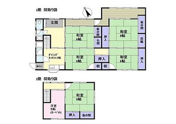 米原市入江中古戸建 6DKと部屋数が多いため、ご家族が多い方にもおすすめです。