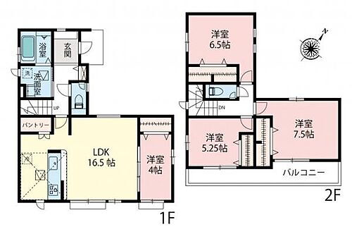 日高市鹿山　新築戸建　０３号棟 間取り図/3号棟