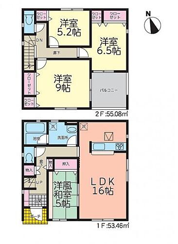 会津若松市住吉町第１　全５棟　２ 2号棟　寝室はゆとりある9帖！日々の疲れを癒すプライベートルームです。