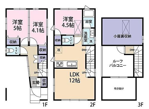 全２棟／Ａ号棟 間取図です