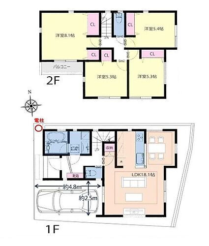 新築分譲戸建　港南台　全６棟　　６号棟 6号棟　間取り図