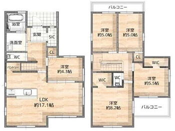 新築戸建　岡崎市羽根町字小豆坂　全２棟　１号棟 ◎17帖の広々リビング！！◎ご家族と会話を楽しみながらお料理が出来る対面キッチン！◎全居室収納付き！